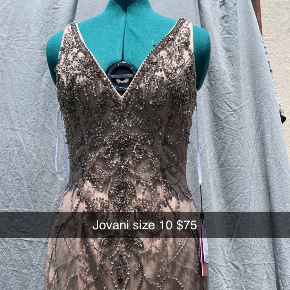 Jovani nude dress